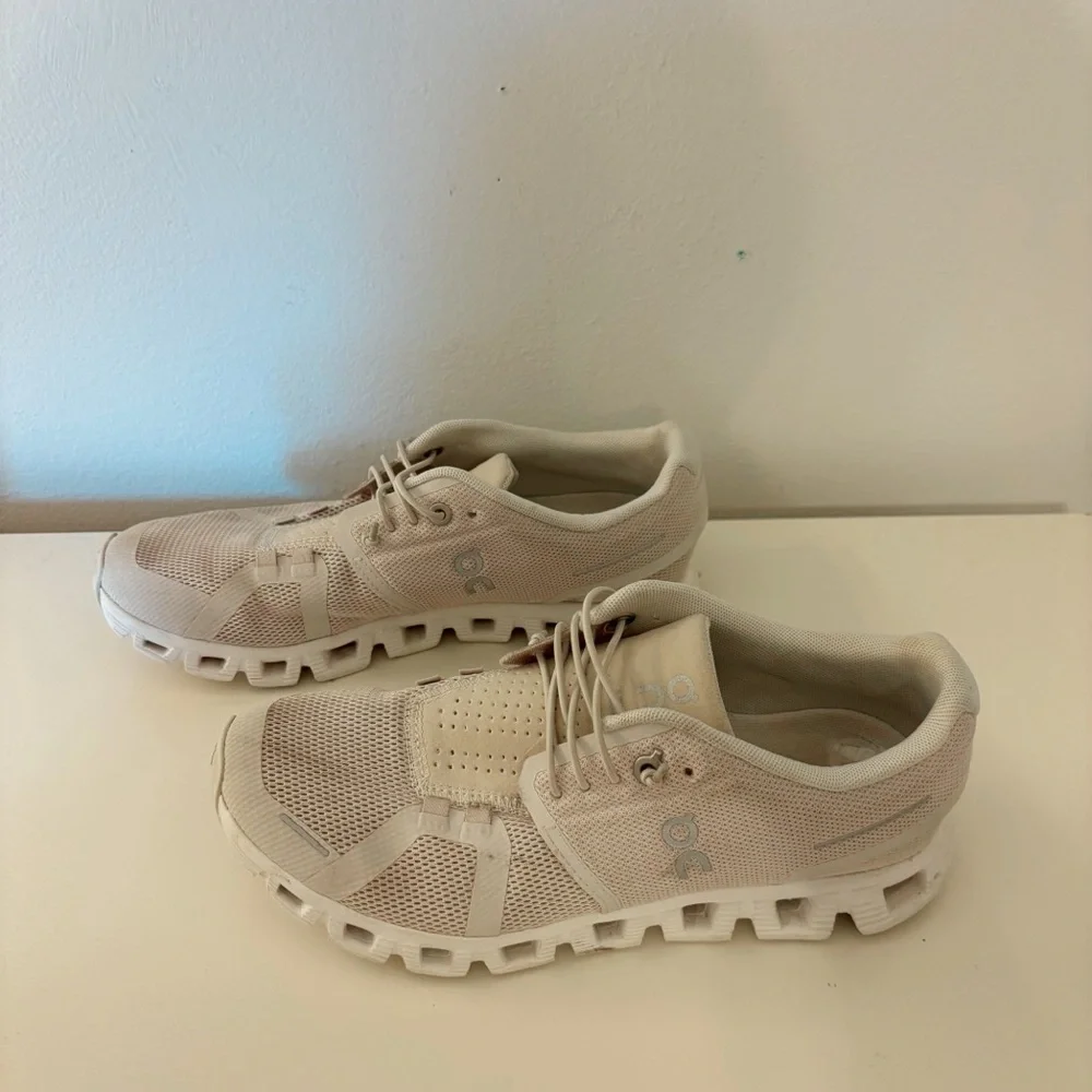 On Cloud - On Running Cloud 5 - Pearl/ White Sneakers Shoes - Picture 8 of 9